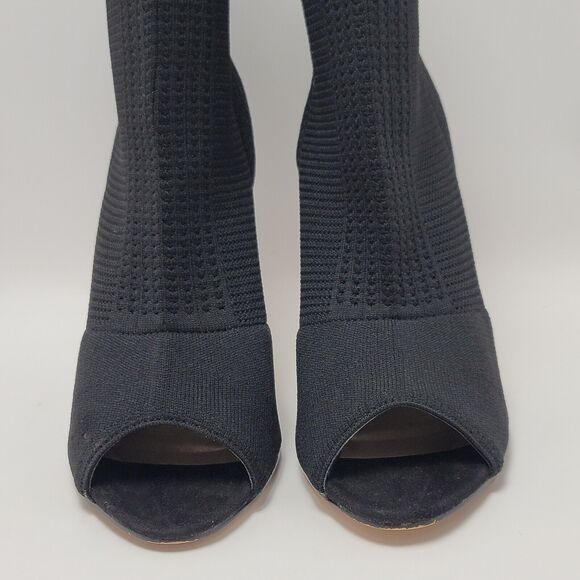 Catherine Malandrino Nitty Stretch Ankle Pull On Open Peep Toe Sock Heel Boot 9 - Picture 9 of 13